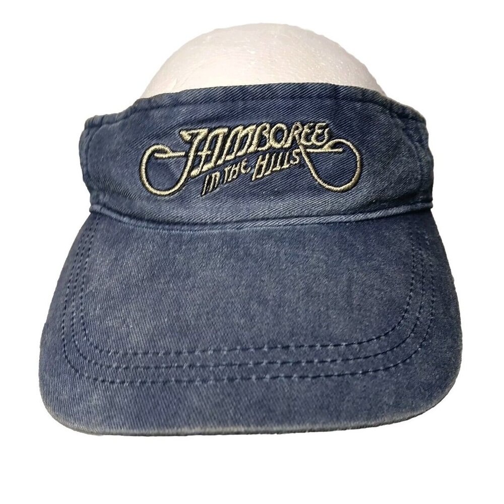 Jamboree In The Hills Sun Visor Hat Blue Canvas Ohio Country Music Festival